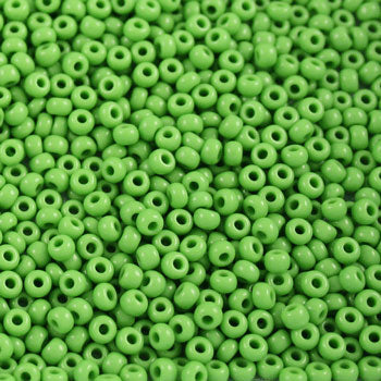 #11/0 ROCAILLES - APPROX 40G - OPAQUE GREEN