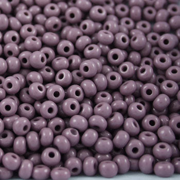 #6/0 ROCAILLES - APPROX 40G - OPAQUE PLUM