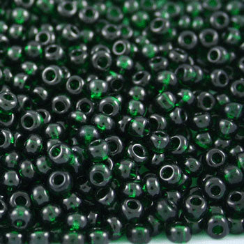 #6/0 ROCAILLES - APPROX 40G - TRANSPARENT CHRYSOLITE