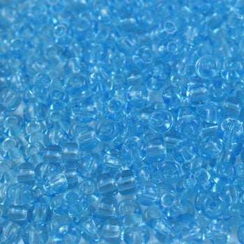 #6/0 ROCAILLES - APPROX 40G - TRANSPARENT LIGHT AQUA