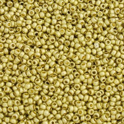 #9/0 ROCAILLES - APPROX 40G - METALLIC GOLD