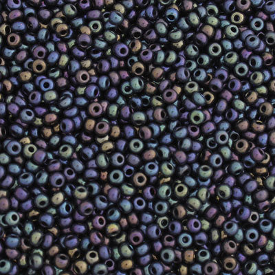 #9/0 ROCAILLES - APPROX 40G - METALLIC IRIS