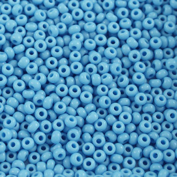 #9/0 ROCAILLES - APPROX 40G - OPAQUE LIGHT BLUE