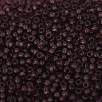 #9/0 ROCAILLES - APPROX 40G - TRANSPARENT GRAPE