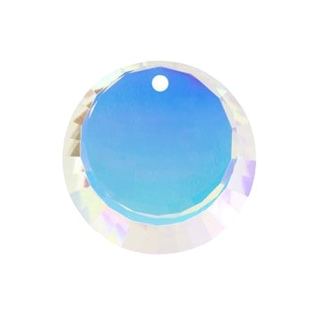 20 MM TOP DRILLED CRYSTAL DISC BEADS AB - 3 PCS