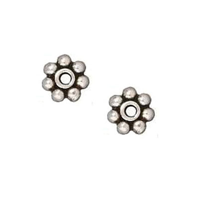 6 x 2 mm Sterling Silver Daisy Spacer - 1 pc