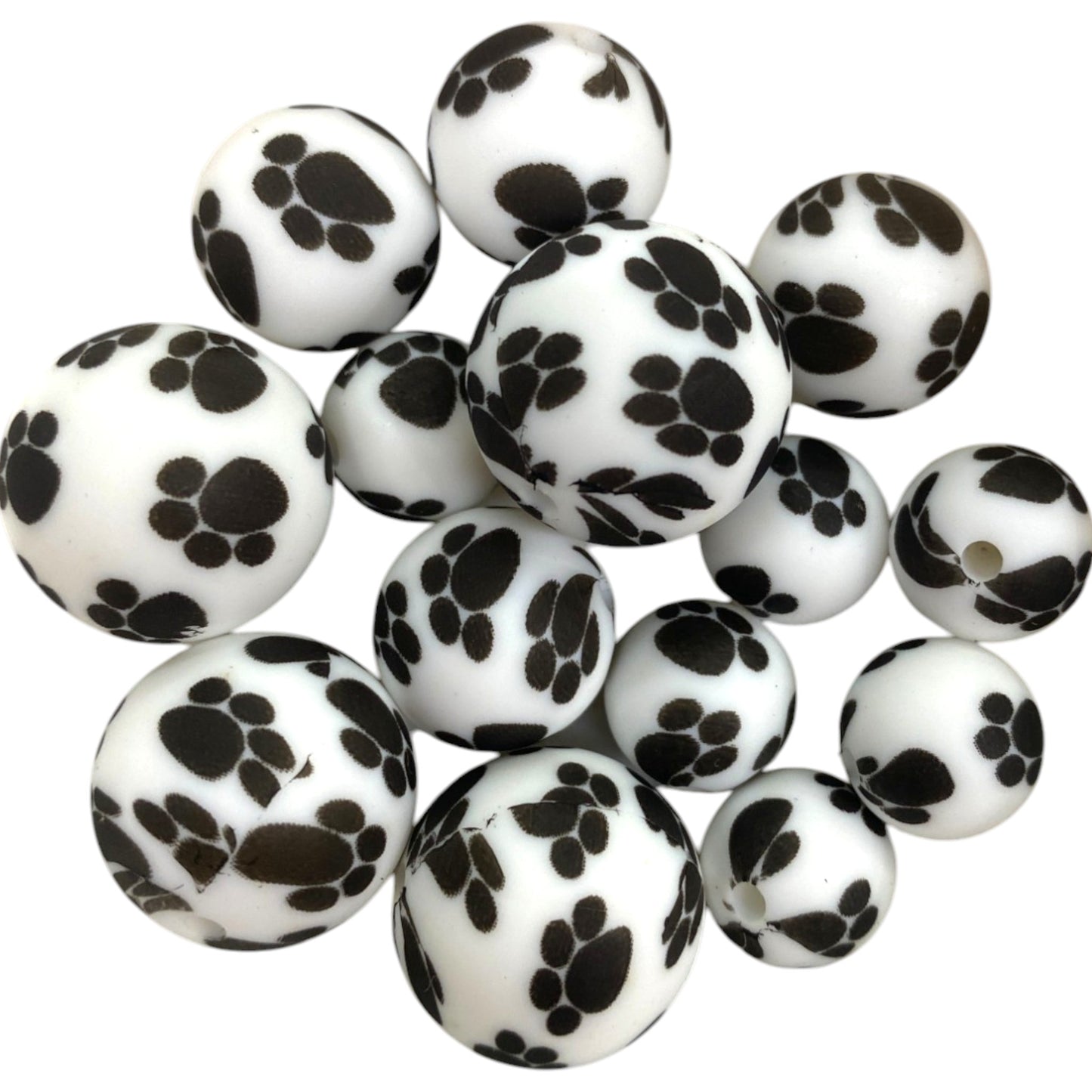 SILICONE BEADS - PUPPY PAWS