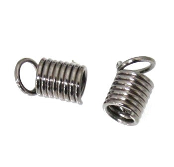 5mm black coil ends 75pcs