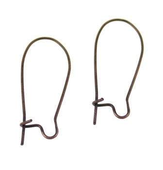 32 mm copper kidney hook earrings 36 pairs