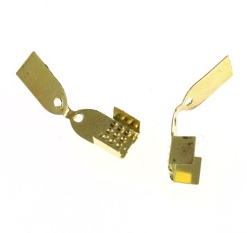 8x4mm gold 3 fold ends 75pcs