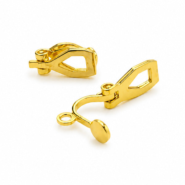 12mm gold clip ons 8 pairs