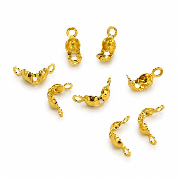 gold bead tips 120pcs