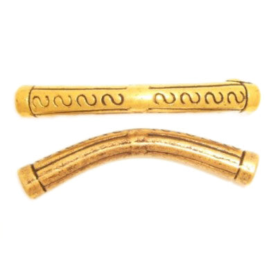 36x5mm gold tube 2pcs