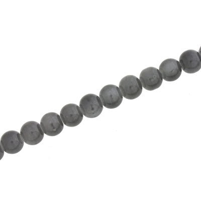4 MM ROUND GLASS BEADS GREY - 205 PCS