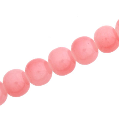 12 MM ROUND GLASS BEADS MELON - 67 PCS