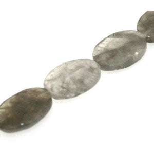 quartz grey cloudy 18x13mm 22 beads