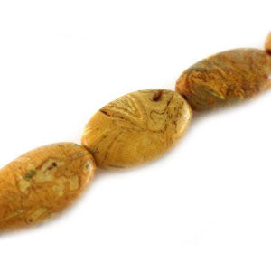 agate crazy yellow 20x12mm 19 beads