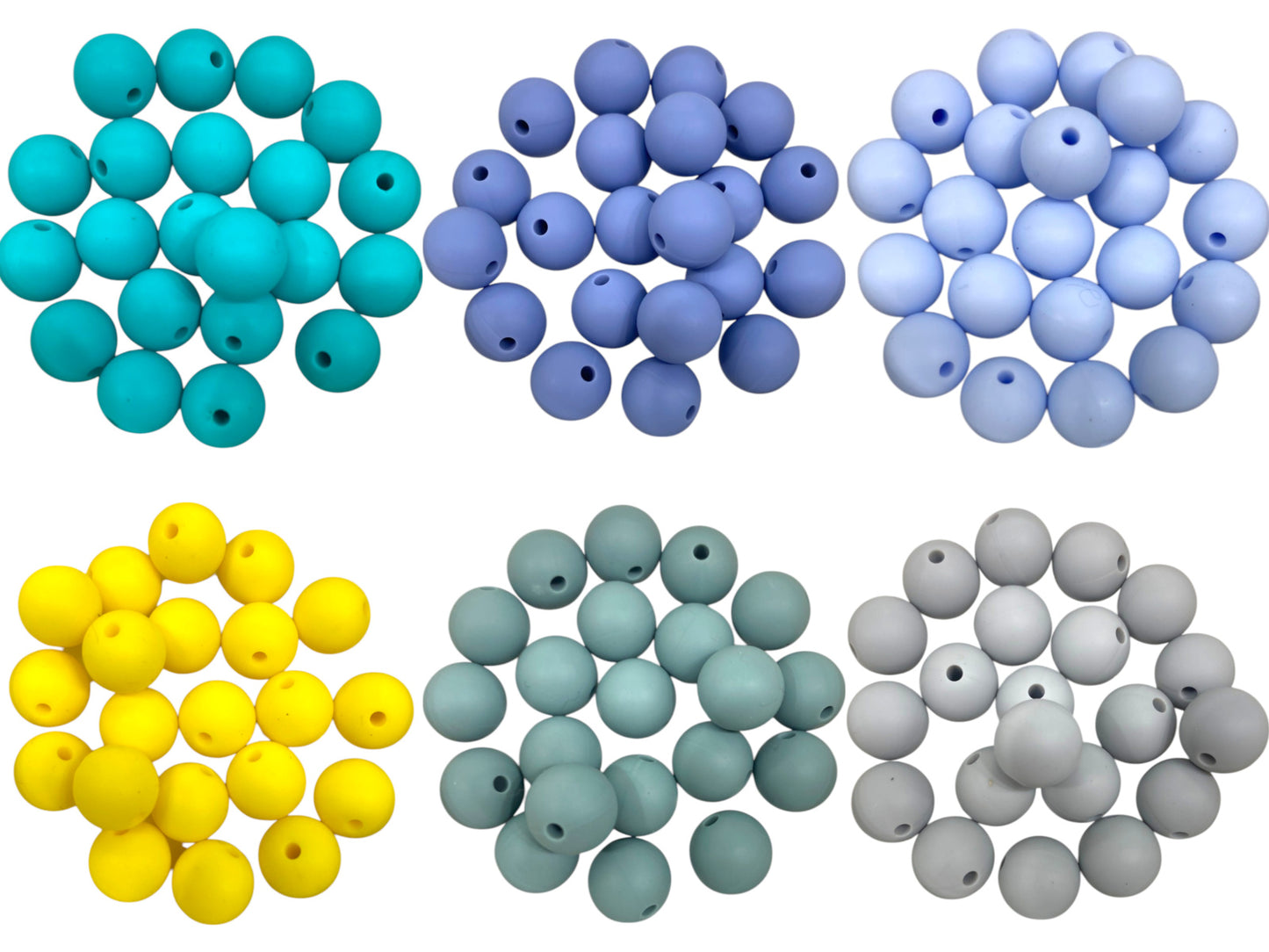 12 MM SILICONE BEADS - 7 PCS