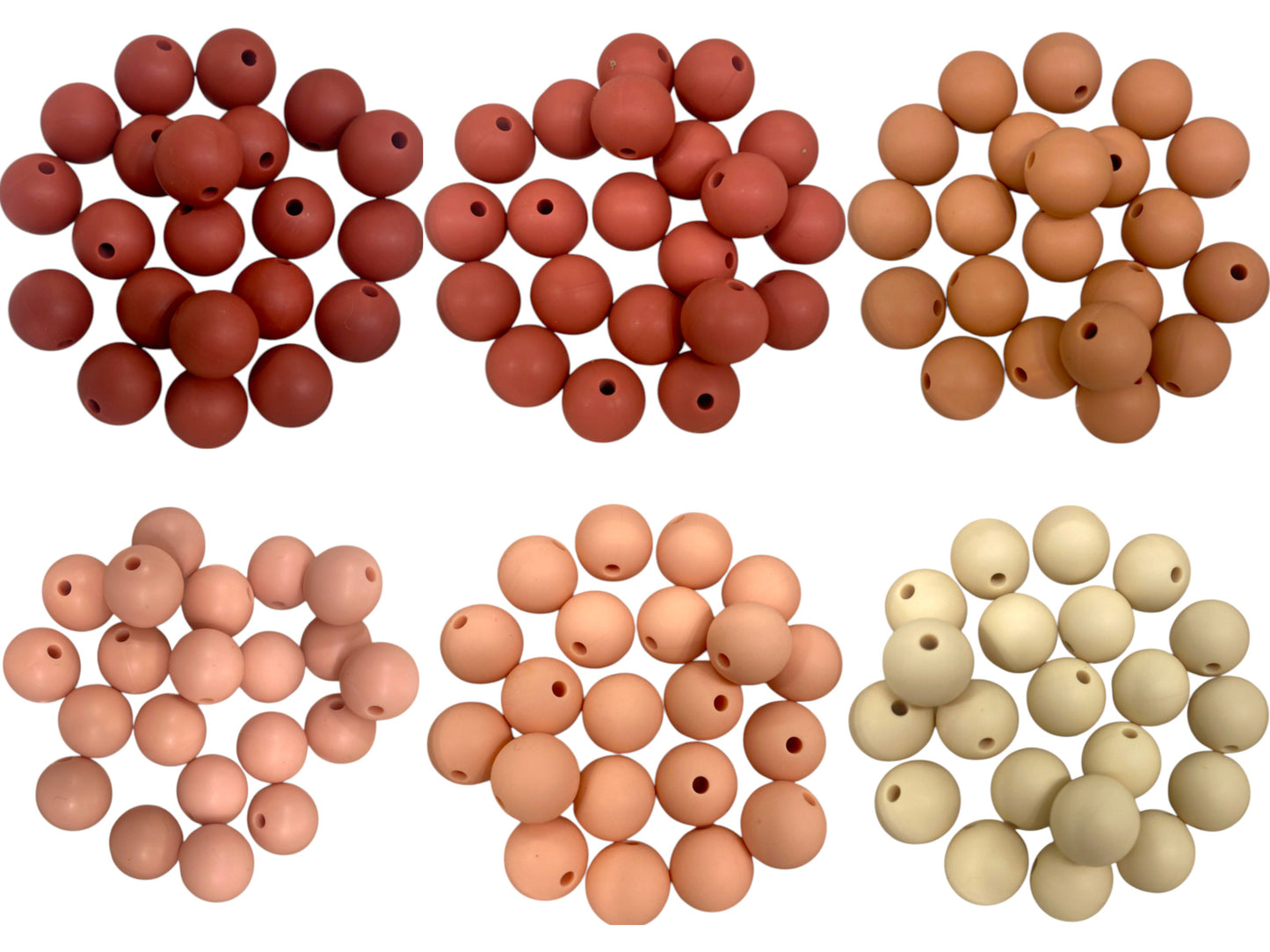 12 MM SILICONE BEADS - 7 PCS