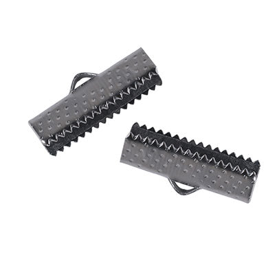 20 MM BLACK LEATHER END - 12 PCS