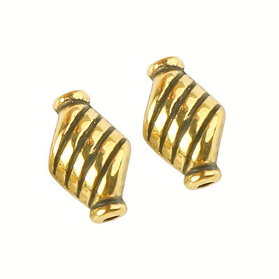 10 X 6 MM GOLD BEADS - 25 PCS