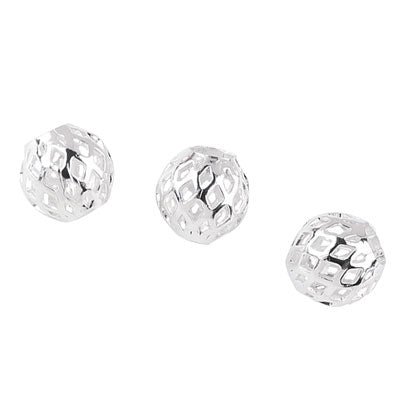 8 MM SILVER BEADS - 10 PCS