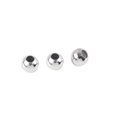 3 MM ROUND SILVER BEADS - APPROX 120 PCS
