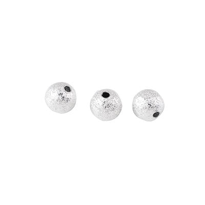 4 MM SILVER STARDUST BEADS - APPROX 50 PCS