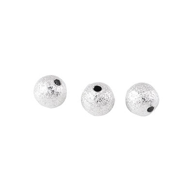 6 MM SILVER STARDUST BEADS - 30 PCS