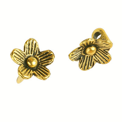 FLOWER CHARM 10 MM GOLD - 24 PCS