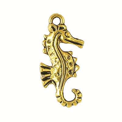 SEAHORSE CHARM 28 MM GOLD - 20 PCS