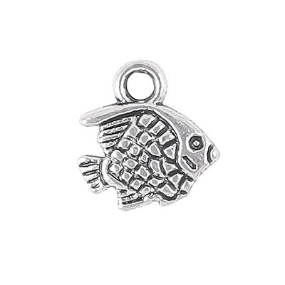 FISH CHARM 10 MM SILVER - 26 PCS