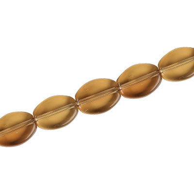 13 X 10 MM FLAT OVAL LIGHT BROWN - 26 PCS