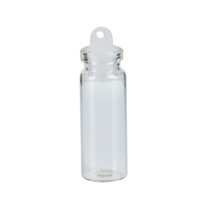 36x11mm clear glass tube with hanging cap 10pcs