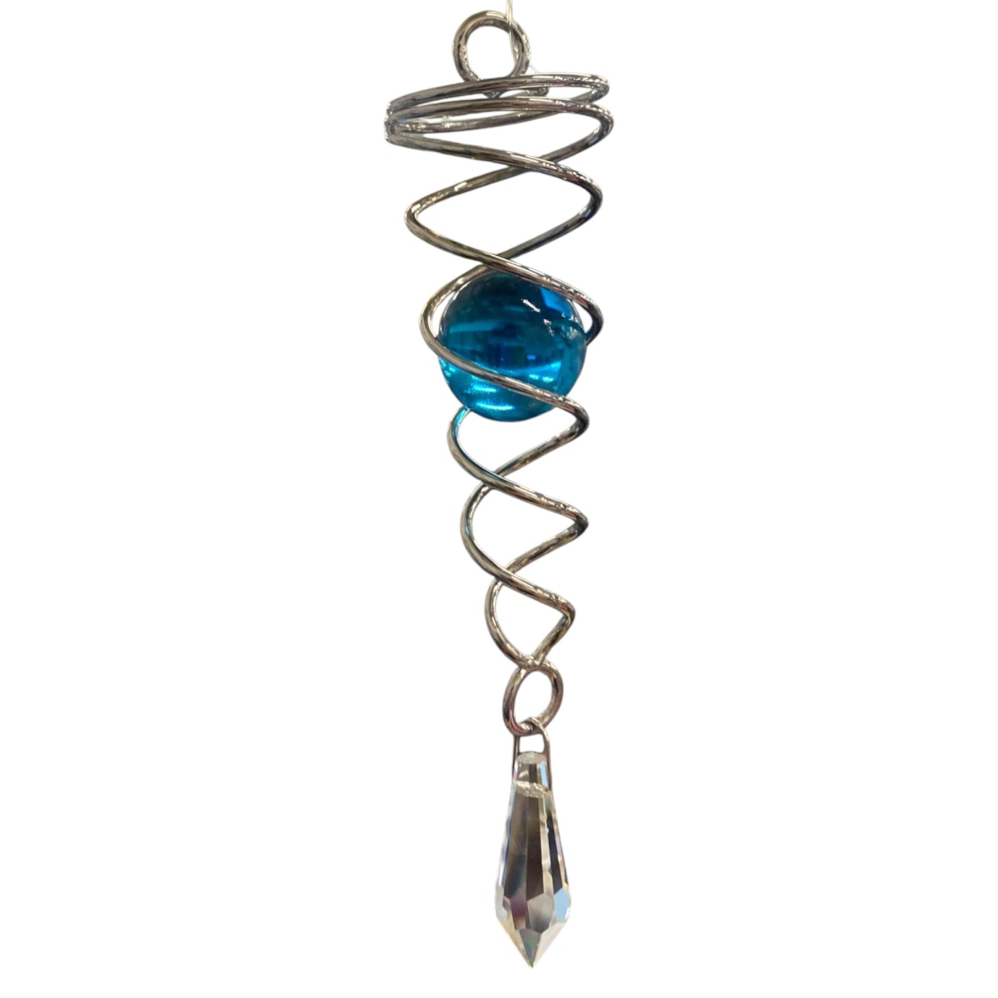 146 X 34 MM CYAN SWIRLING WIND CHIME