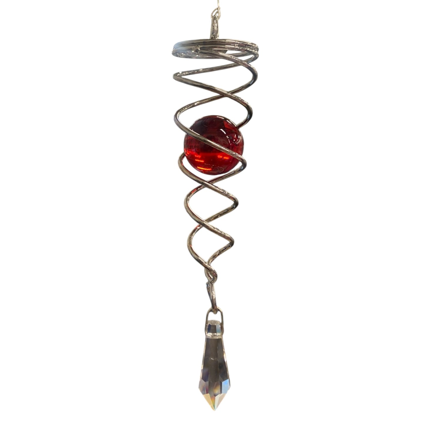 146 X 34 MM RED SWIRLING WIND CHIME