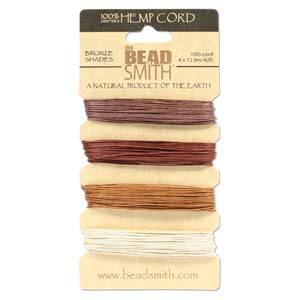 HEMP 4 COLOR CARD .55MM 10 LB TEST BRONZE SHADES
