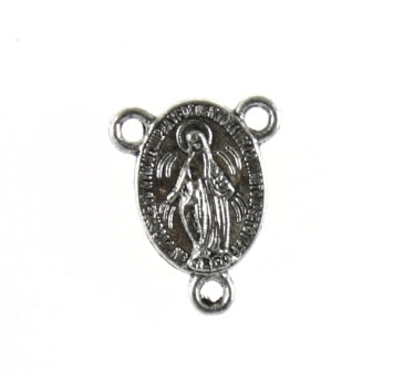 18mm silver rosary centre 26pcs