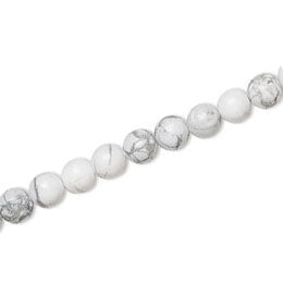 HOWLITE WHITE 4 MM ROUND - APPROX - 88 PCS