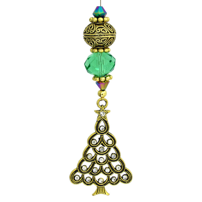 CHRISTMAS DECORATION KIT TREE GOLD / TEAL