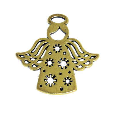 ANGEL CHARM 27 MM GOLD - 5 PCS