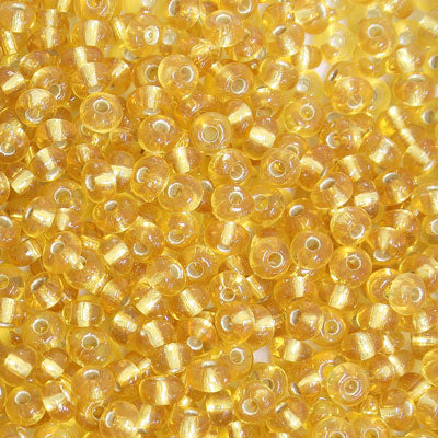 #6/0 SEED BEADS - 40G - SILVER LINED GOLD