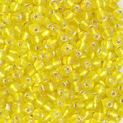 #6/0 SEED BEADS - 40G - SILVER LINED YELLOW