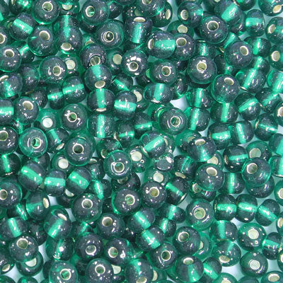 #6/0 SEED BEADS - 40G - SILVER LINED TEAL