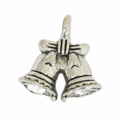 BELL CHARM 16 MM SILVER - 8 PCS