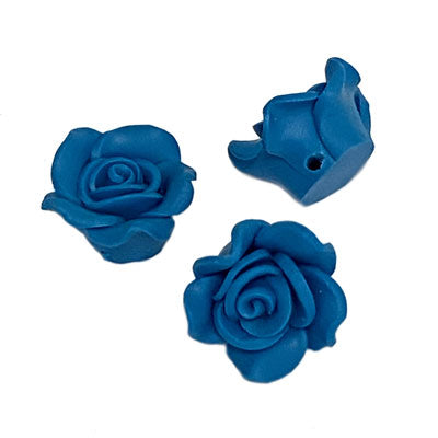 19 X 12 MM POLYMER CLAY FLOWER BEADS - 8 PCS