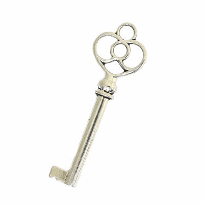 KEY CHARM 61 MM SILVER - 4 PCS