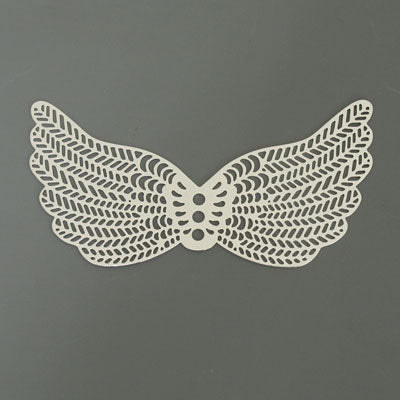 FILIGREE WINGS 65 MM SILVER - 2 PCS