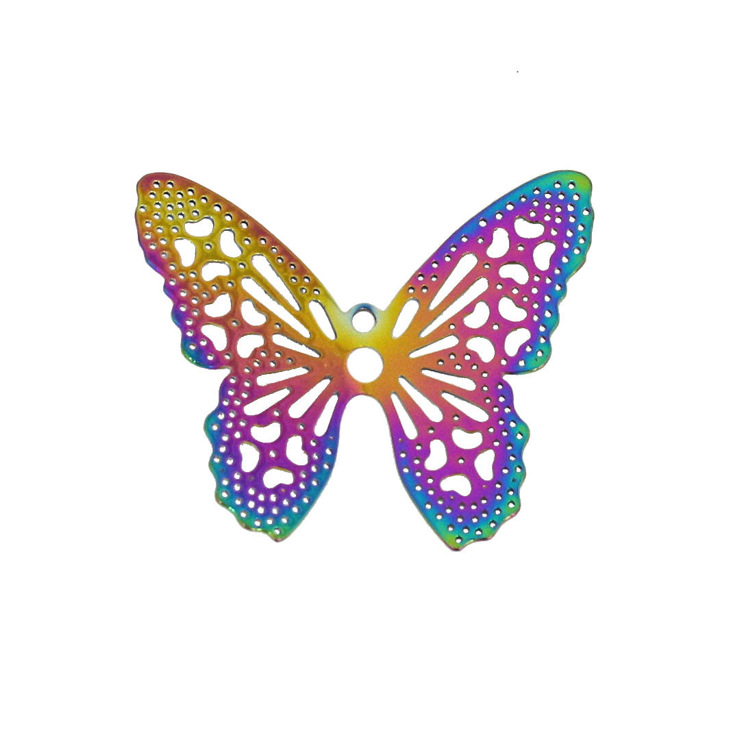 FILIGREE WINGS 28 MM RAINBOW - 5 PCS