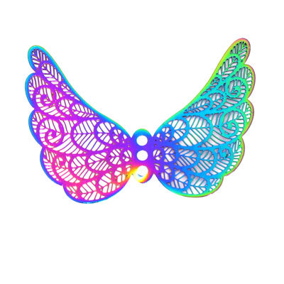FILIGREE WINGS 50 MM RAINBOW - 2 PCS